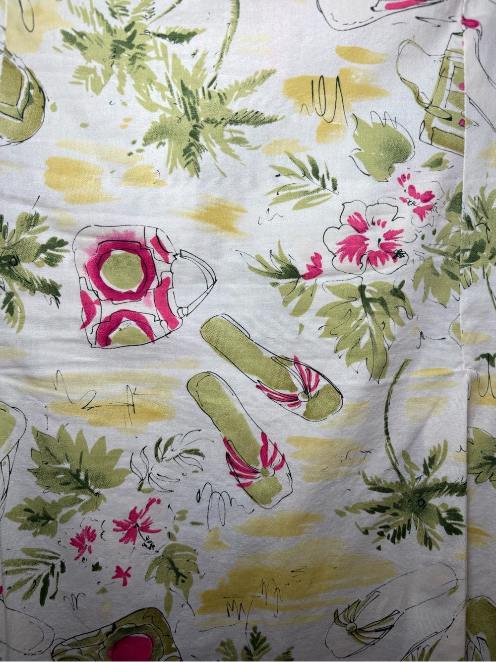 Tropical Island Print Wrap Skirt | Beach Vacation Resort Skirt | Coastal Summer - Picture 6 of 6